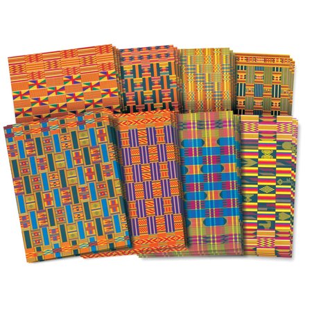 Roylco African Textile Paper, 8.5" x 11", 32 Sheets Per Pack, PK3 15273